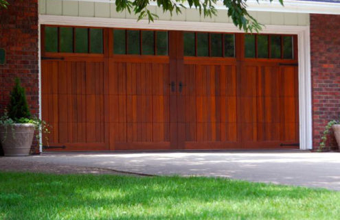 wood garage door cost